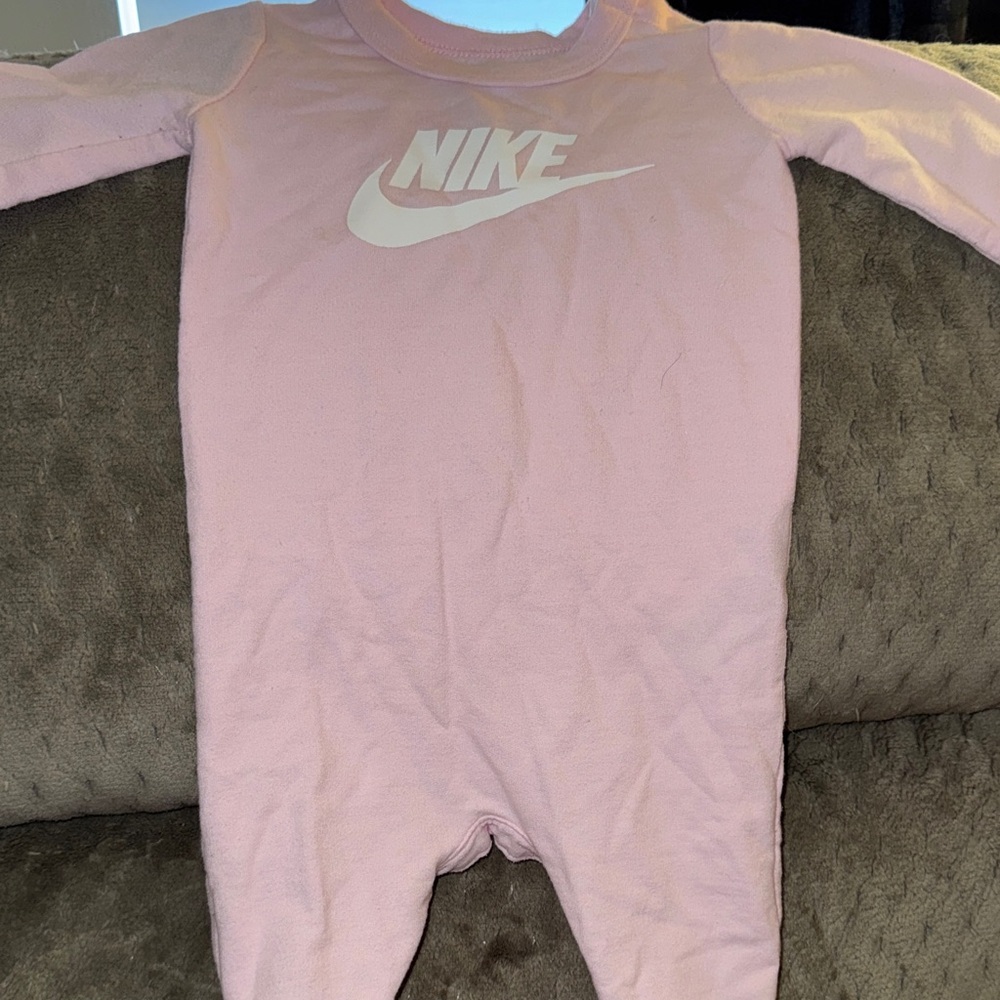 Nike Light Pink Kids Footie One Piece